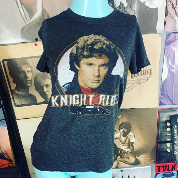 Vintage Style Knight Rider David Hasselhoff Shirt - Picture 1 of 4
